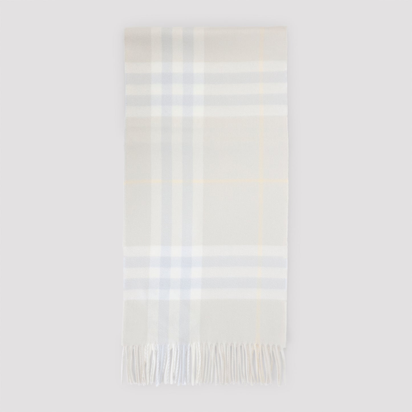Smoke Grey Cashmere Giant Check Scarf