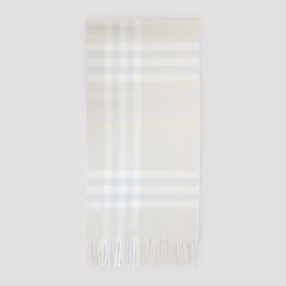 Smoke Grey Cashmere Giant Check Scarf