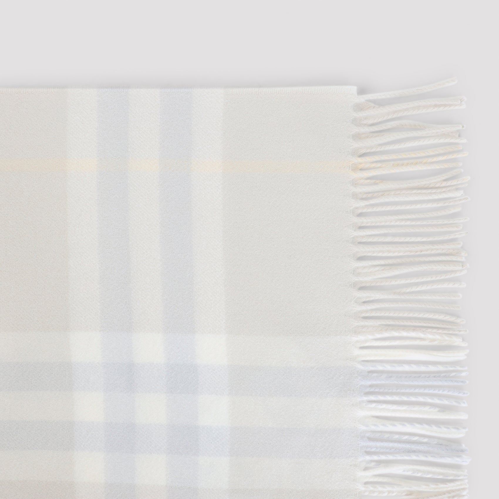 Smoke Grey Cashmere Giant Check Scarf