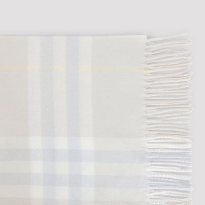 Smoke Grey Cashmere Giant Check Scarf