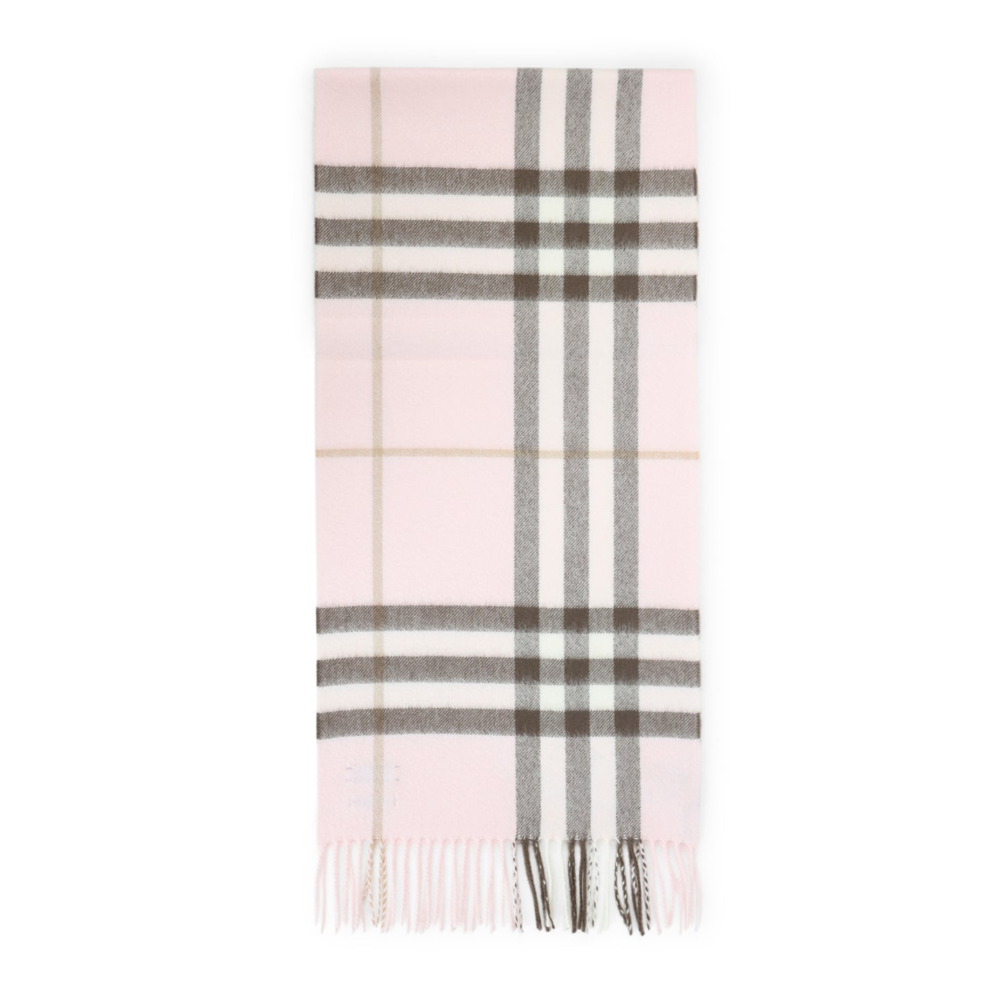 Bow Pink Cashmere Giant Check Scarf