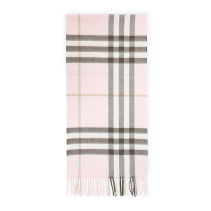 Bow Pink Cashmere Giant Check Scarf
