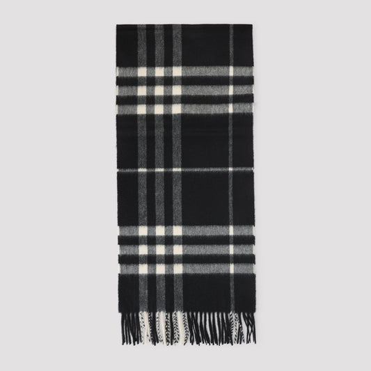 Black Calico Cashmere Check Scarf