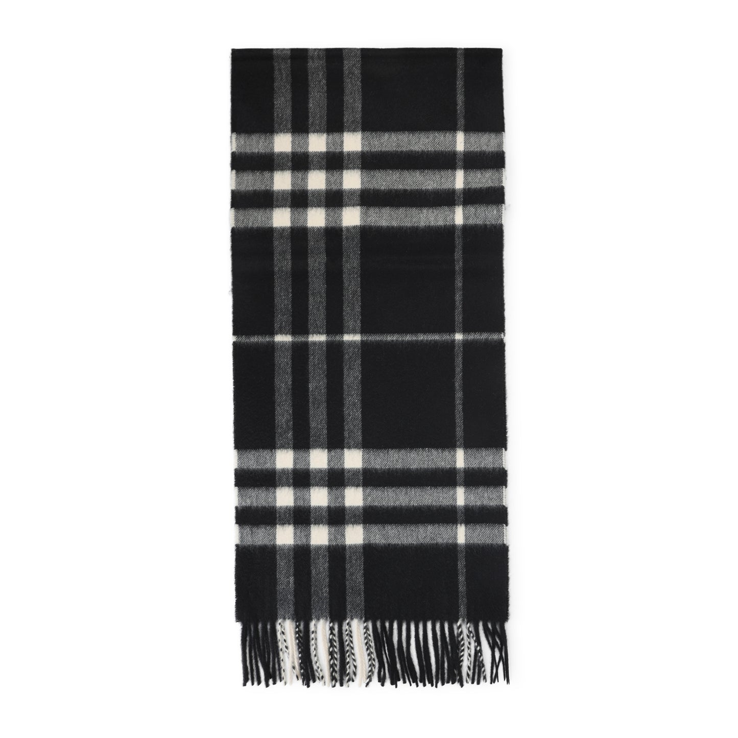 Black Calico Cashmere Check Scarf