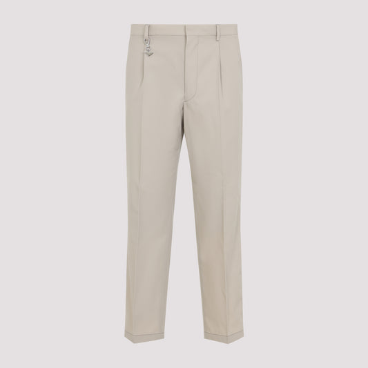 Beige Cotton Pants