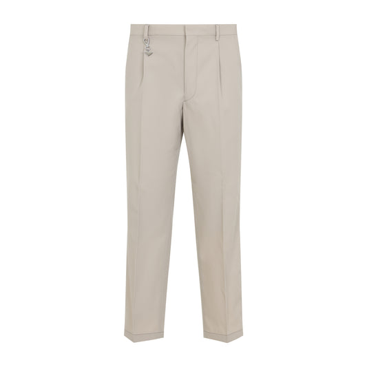 Beige Cotton Pants