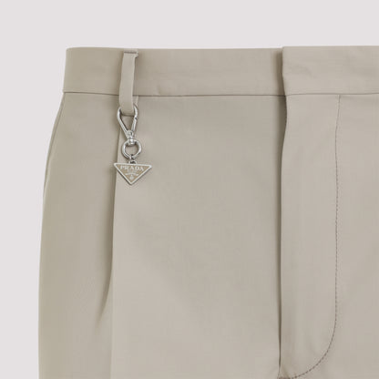 Beige Cotton Pants
