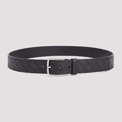 intrecciato leather belt-image-3