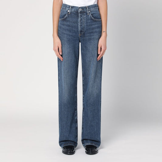 Wide Dark Blue Jeans