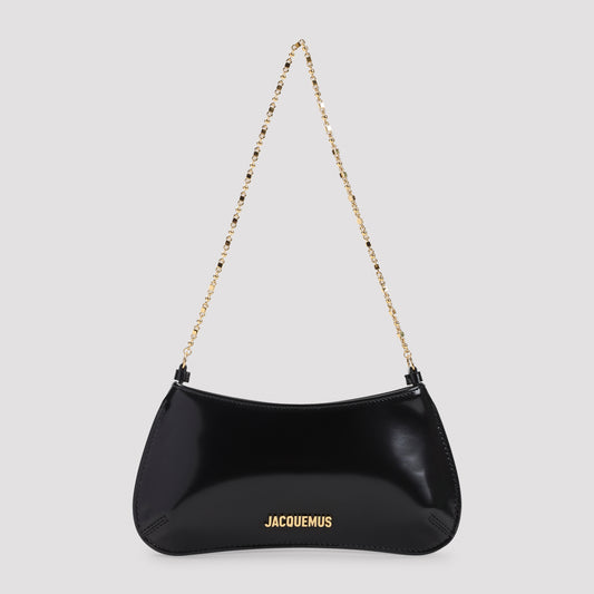 Black Le Petit Bisou Chaine Calf Leather Handbag