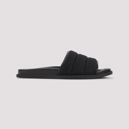 Black Rhein GG Cotton Sandals