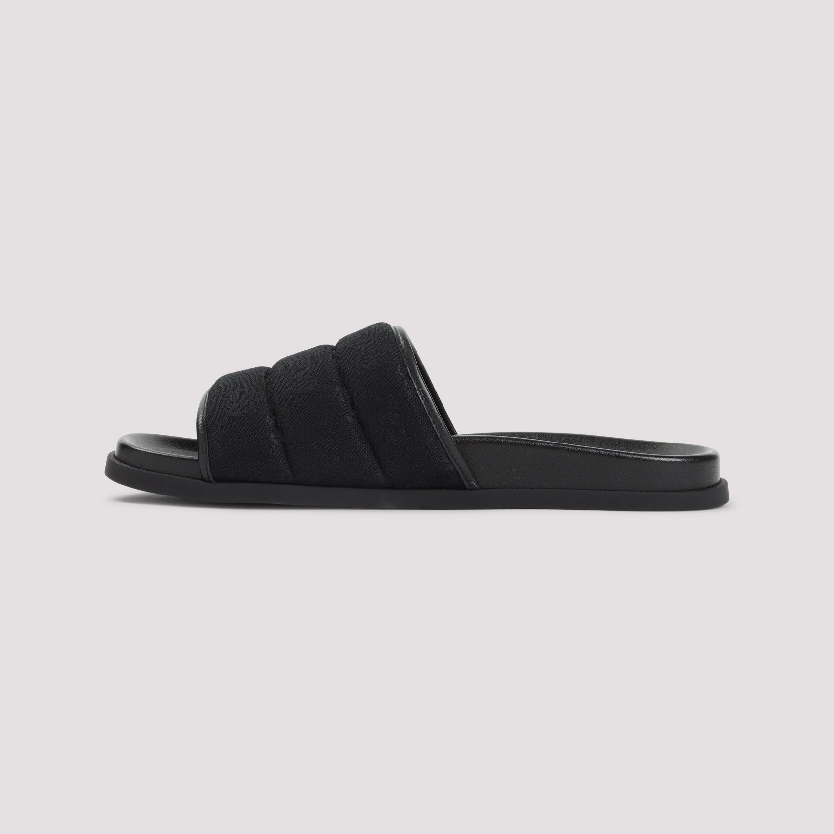 Black Rhein GG Cotton Sandals