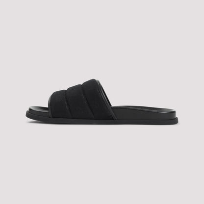 Black Rhein GG Cotton Sandals
