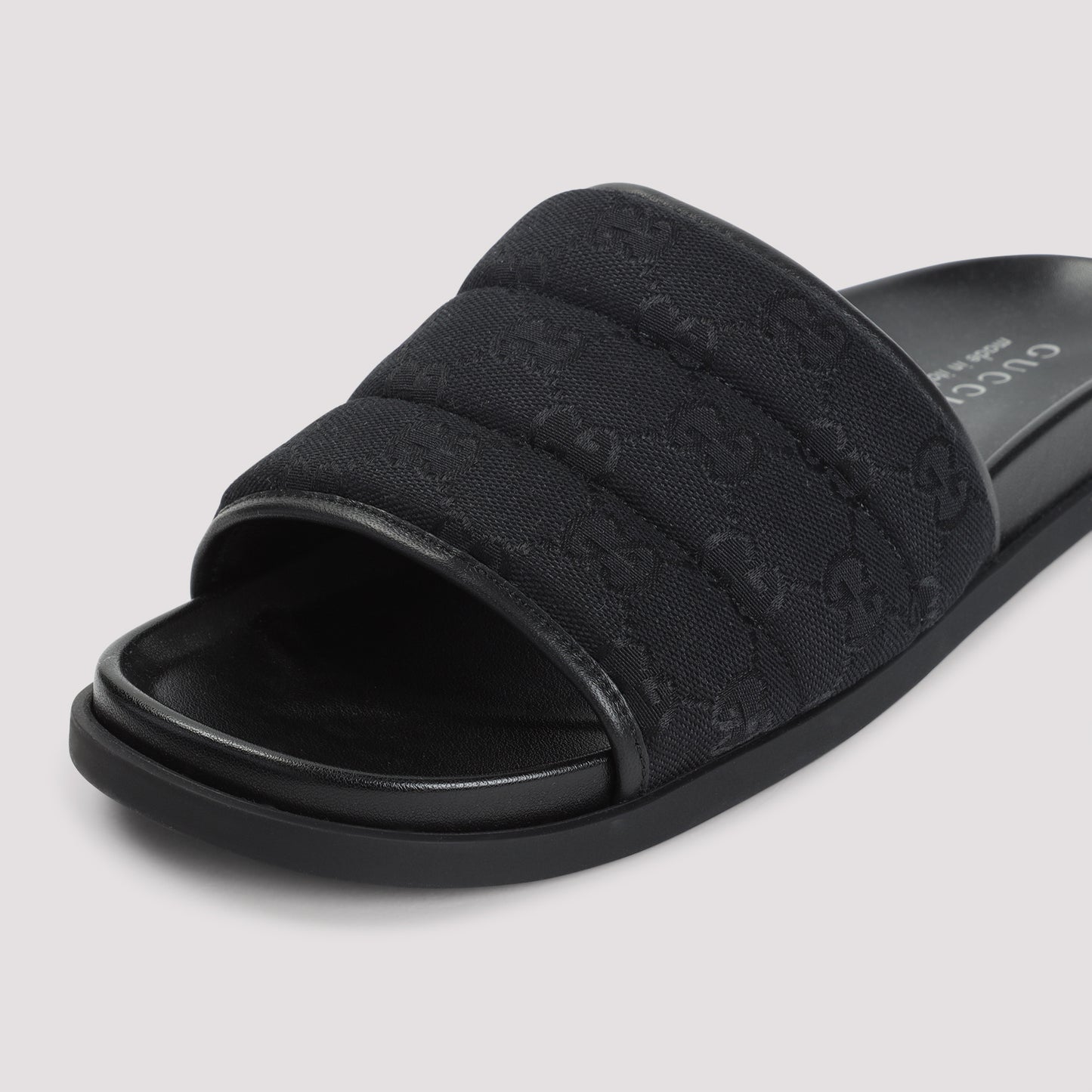 Black Rhein GG Cotton Sandals