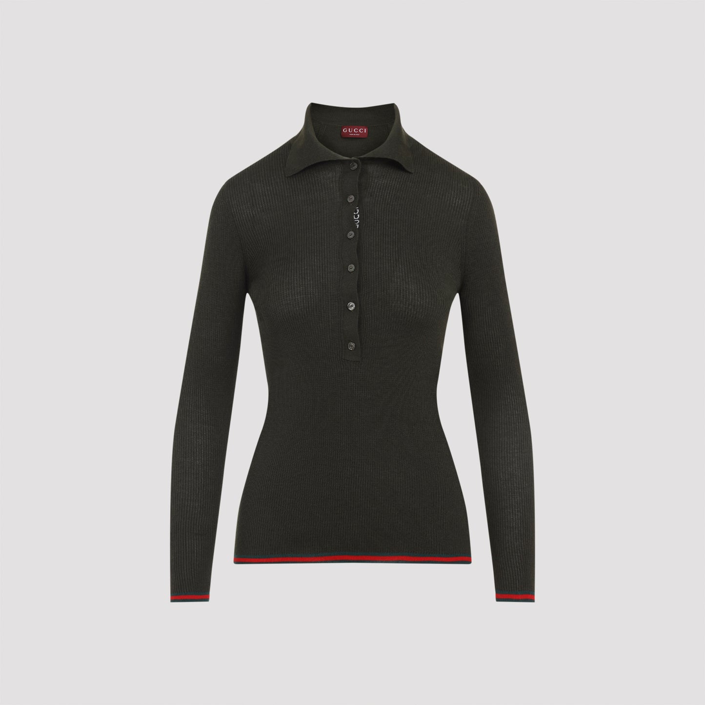 Forest Green Web Cashmere Polo