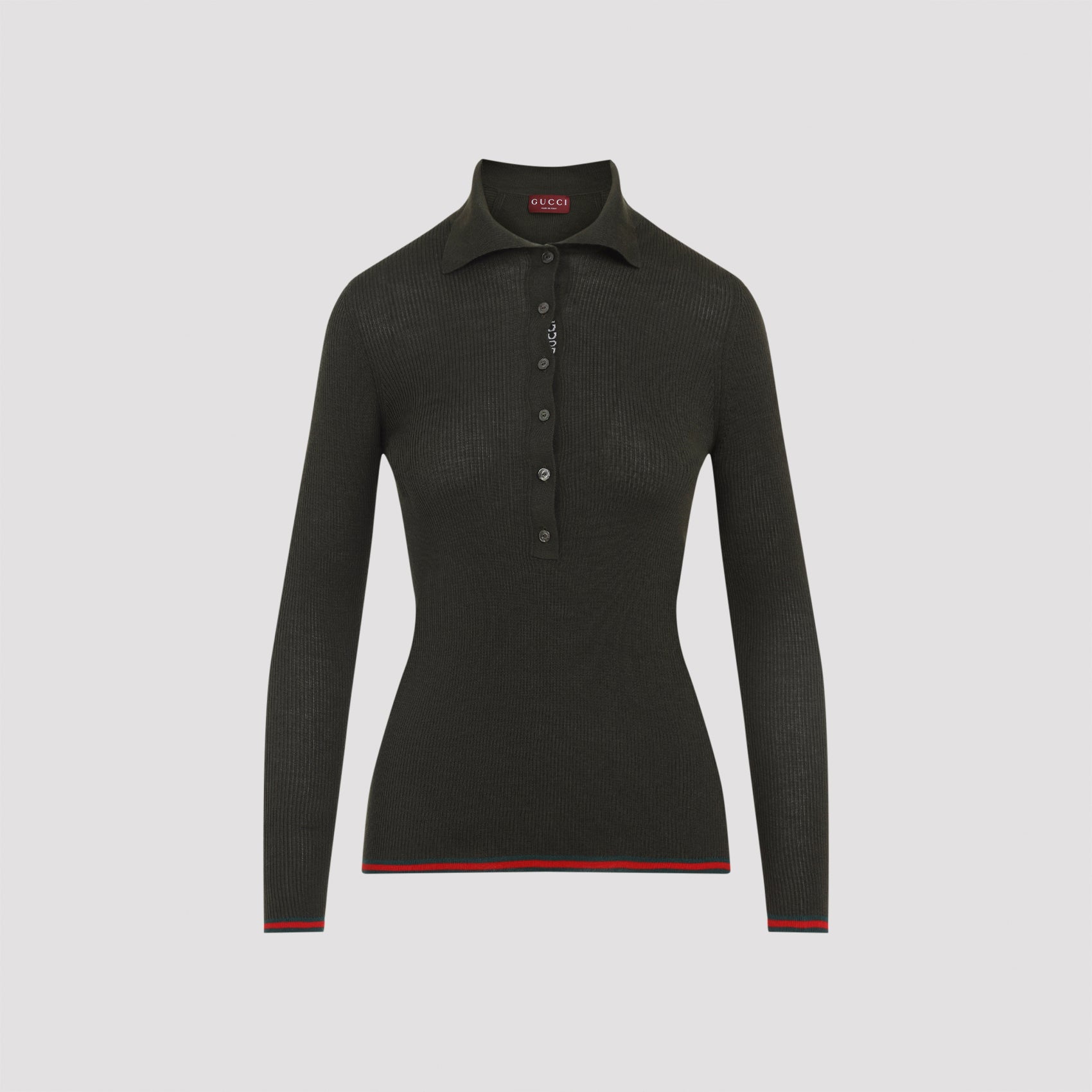 Forest Green Web Cashmere Polo