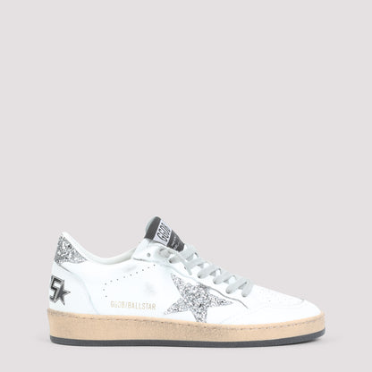 White Ovine Leather Ballstar Sneakers