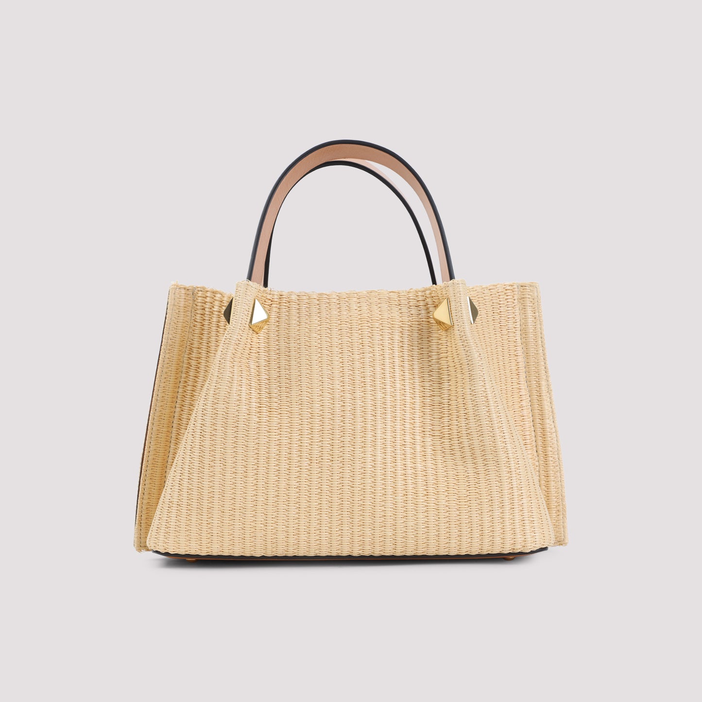 Beige Small Raffia Tote Bag