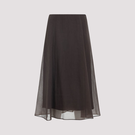 silk midi skirt-image-1
