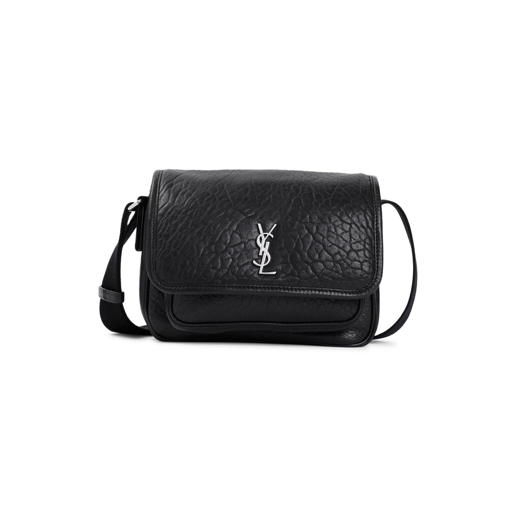 Black Leather Niki S Messanger Bag