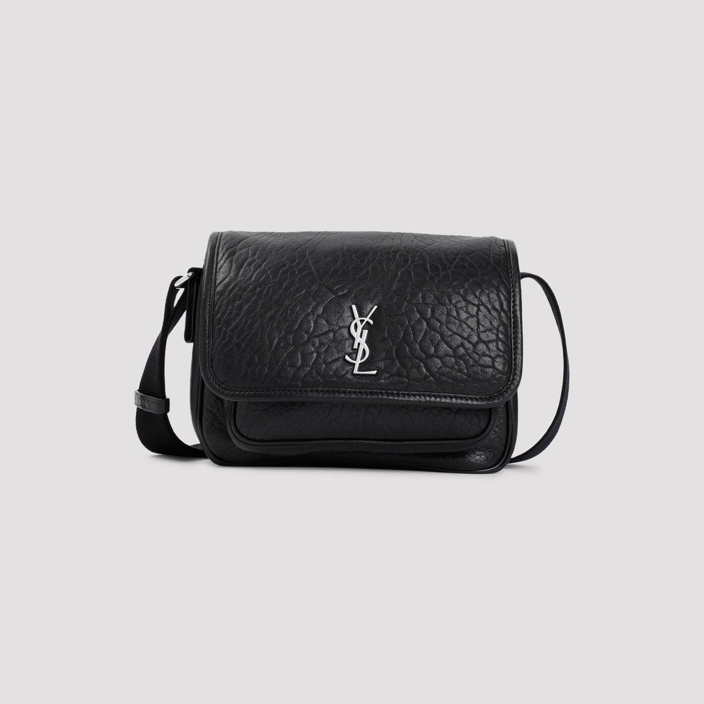 Black Leather Niki S Messanger Bag