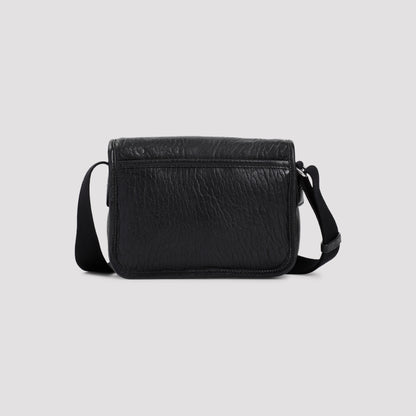 Black Leather Niki S Messanger Bag