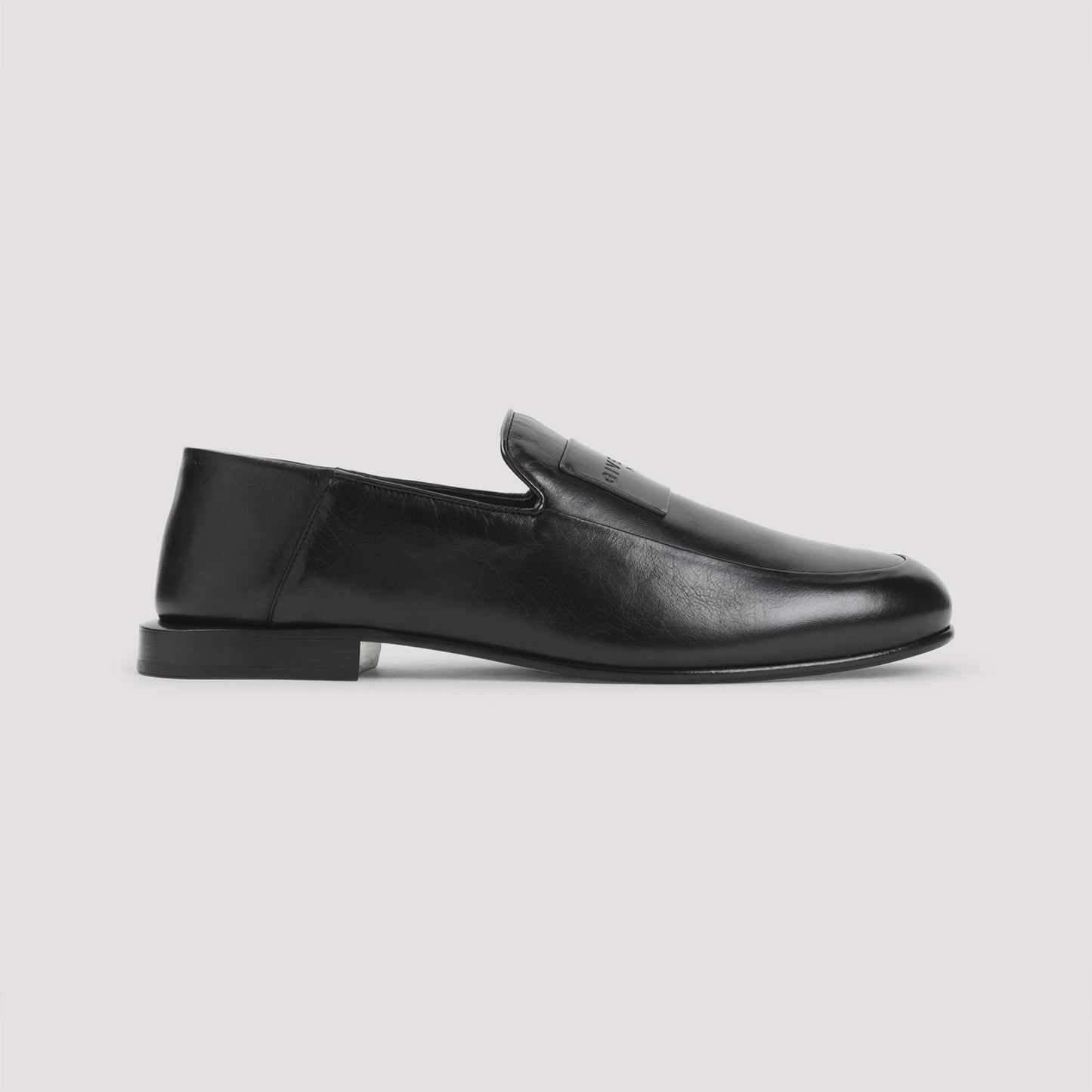 Black Lamb Leather Loafers