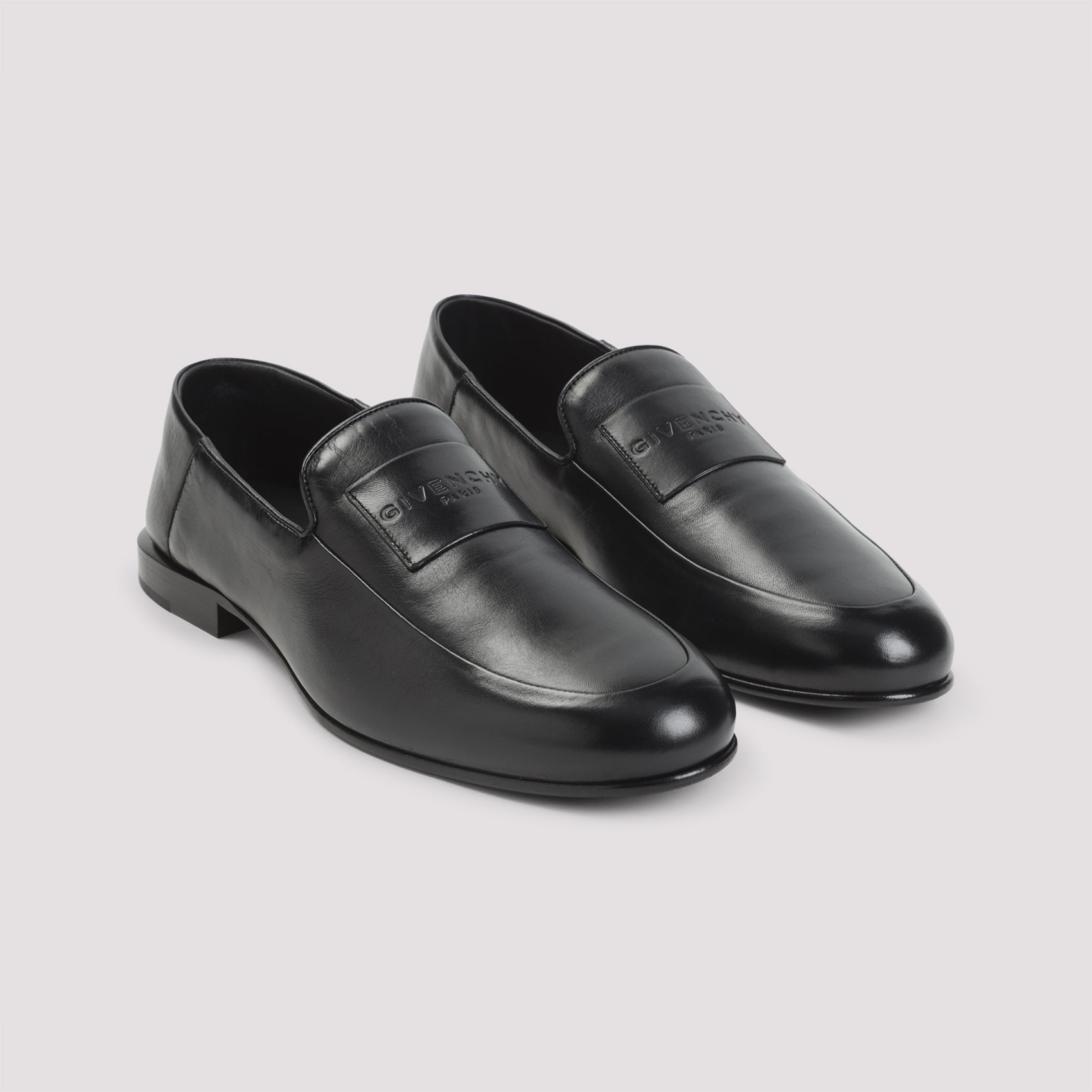 Black Lamb Leather Loafers