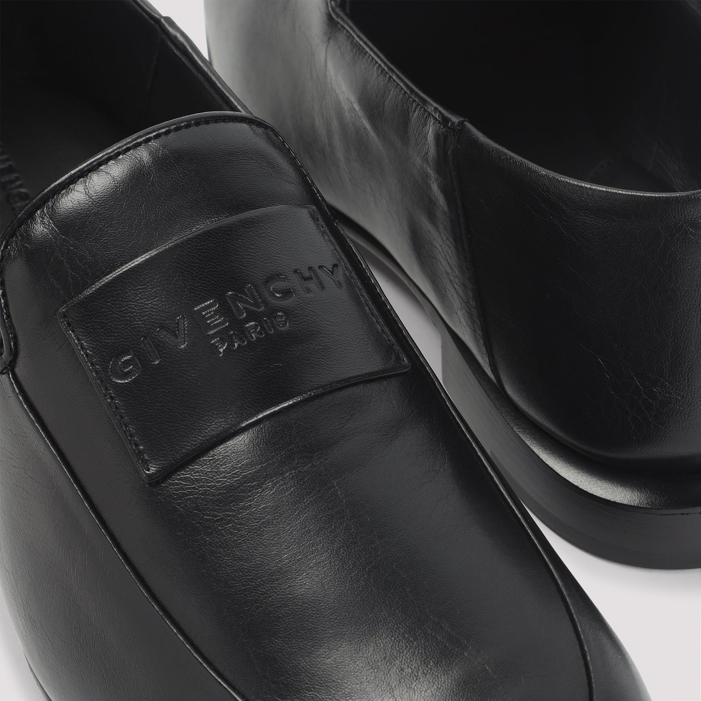Black Lamb Leather Loafers