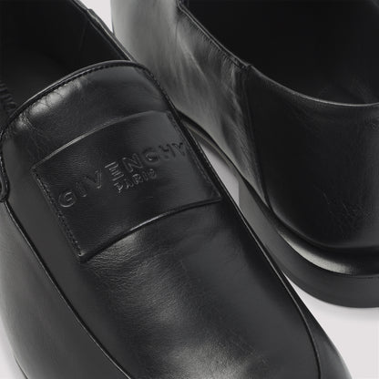 Black Lamb Leather Loafers
