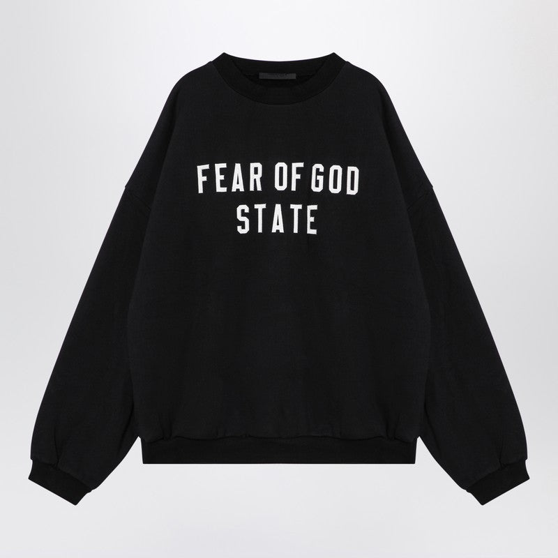 Black Sweatshirt With Embroidered Logo