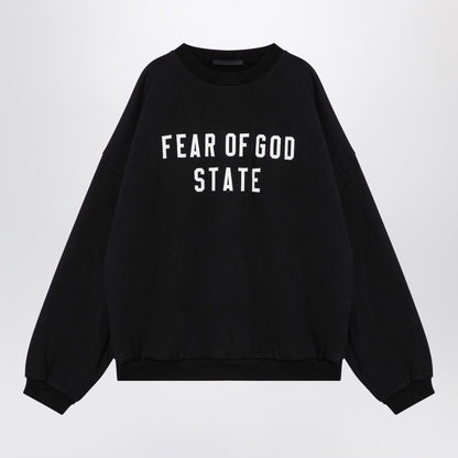 Black Sweatshirt With Embroidered Logo