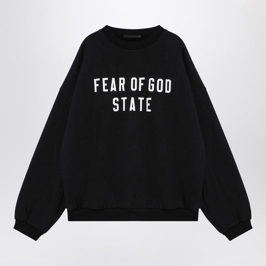 Black Sweatshirt With Embroidered Logo
