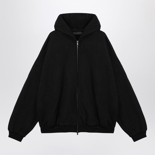 Black Zip Sweatshirt With Logo