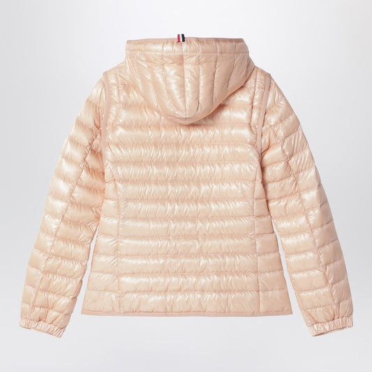 Karura short transformable down jacket pink