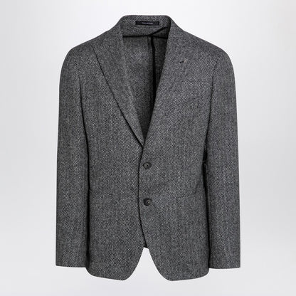 Single-breasted Wool Herringbone Jacket