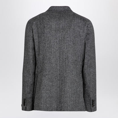 Single-breasted Wool Herringbone Jacket