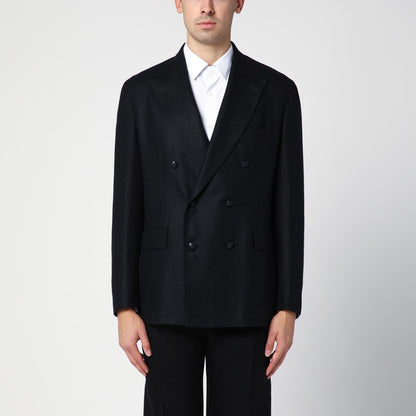 Black Wool And Cashmere Double-breasted Jacket