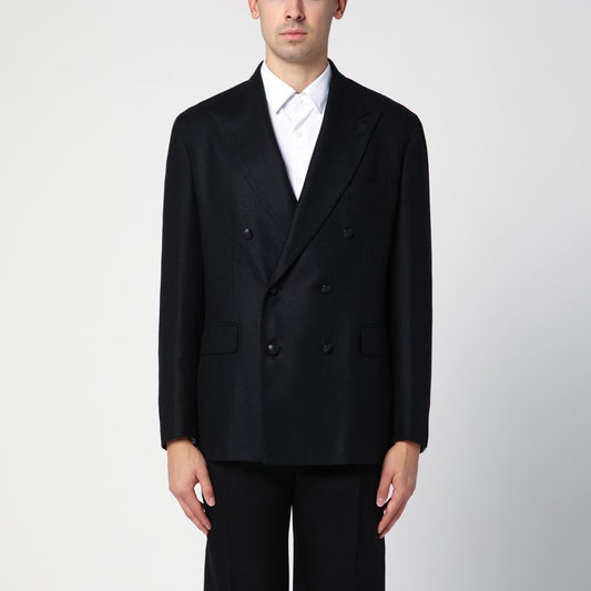 Black Wool And Cashmere Double-breasted Jacket