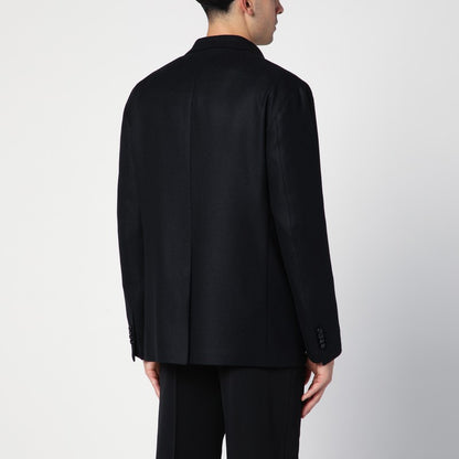 Black Wool And Cashmere Double-breasted Jacket