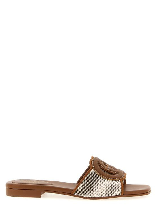 SLIDE SANDAL WITH INTERLOCKING G