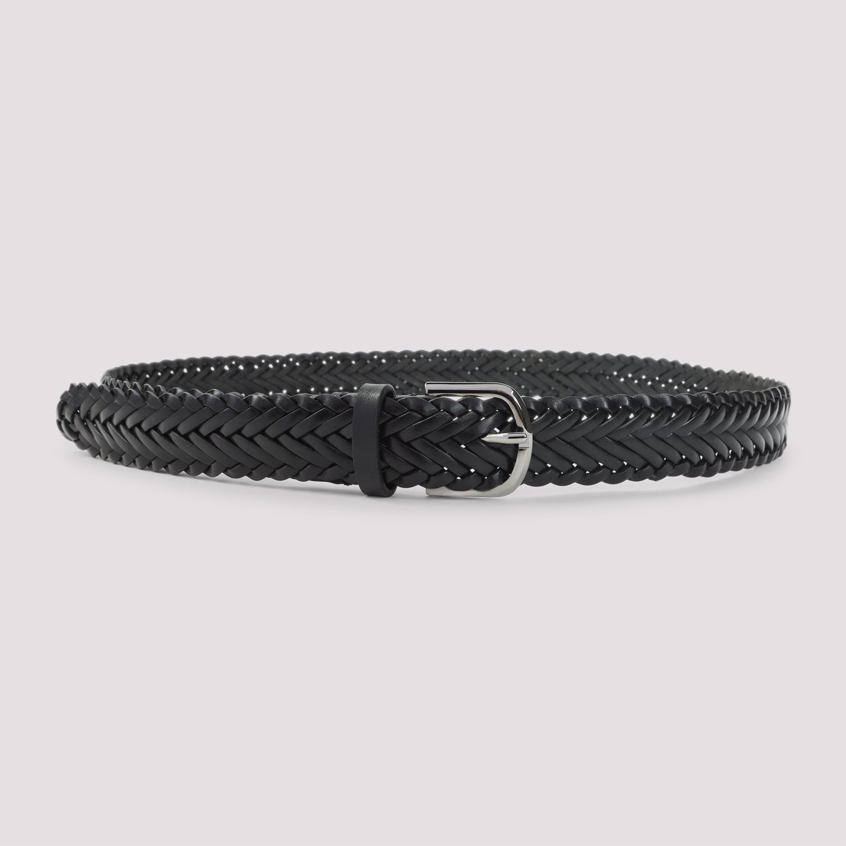 woven leather belt-image-1