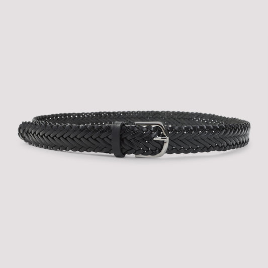woven leather belt-image-1