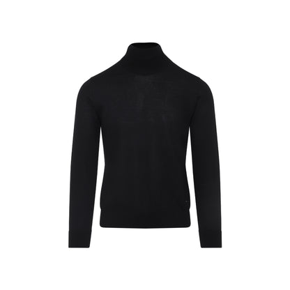 cashmere and silk turtleneck sweater-image-2