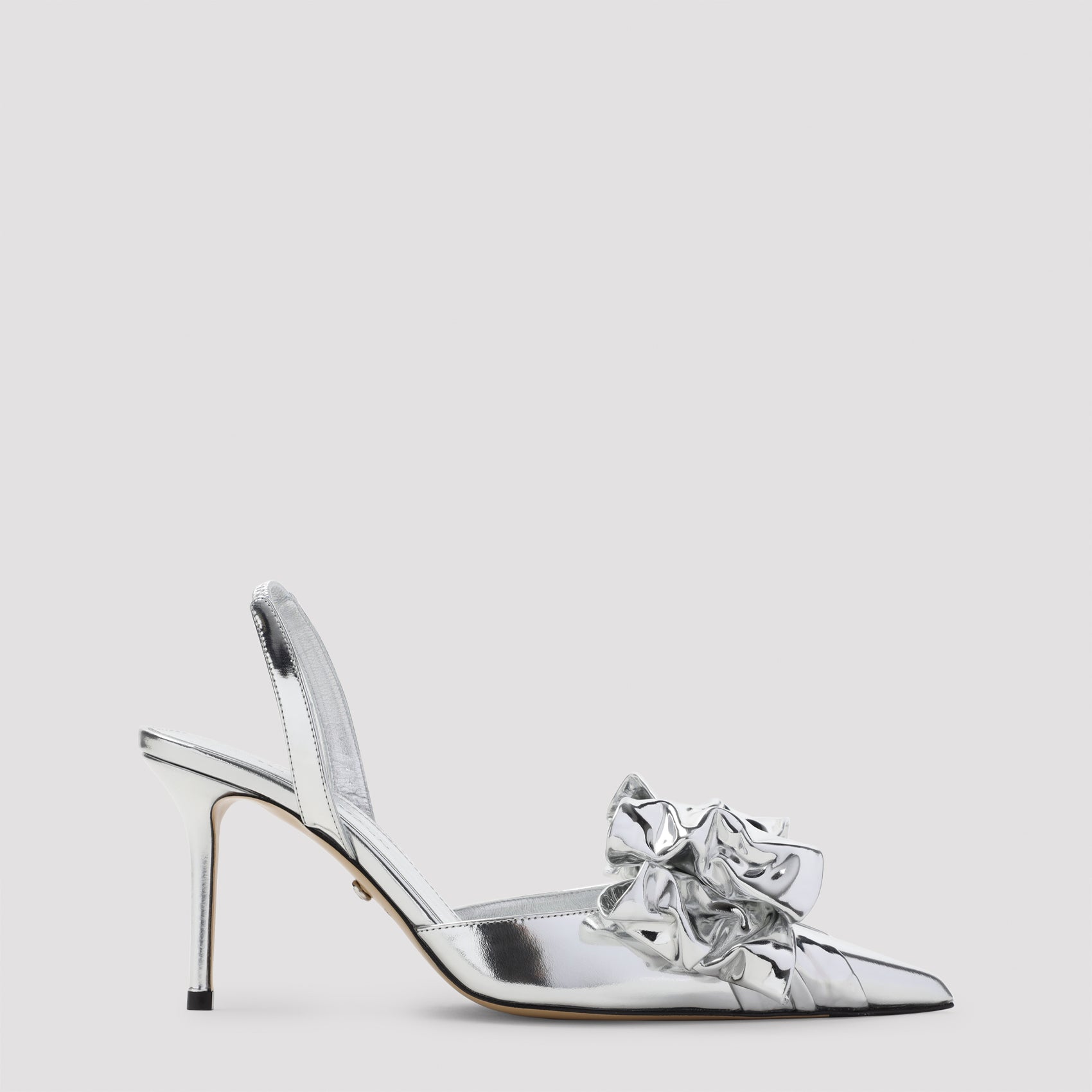 le cadeau silver wrapped leather pumps-image-1
