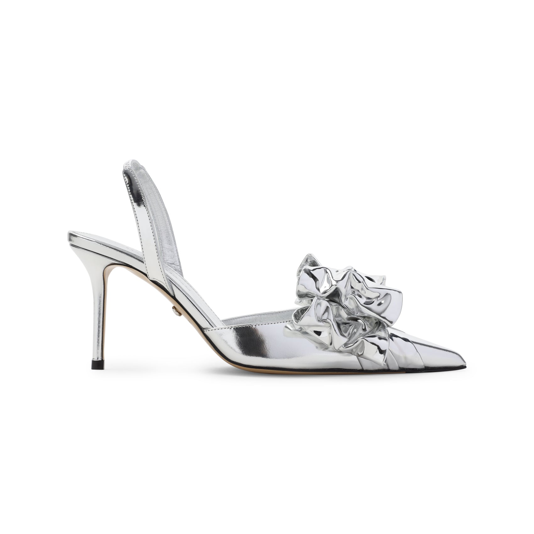 le cadeau silver wrapped leather pumps-image-2