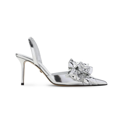 le cadeau silver wrapped leather pumps-image-2