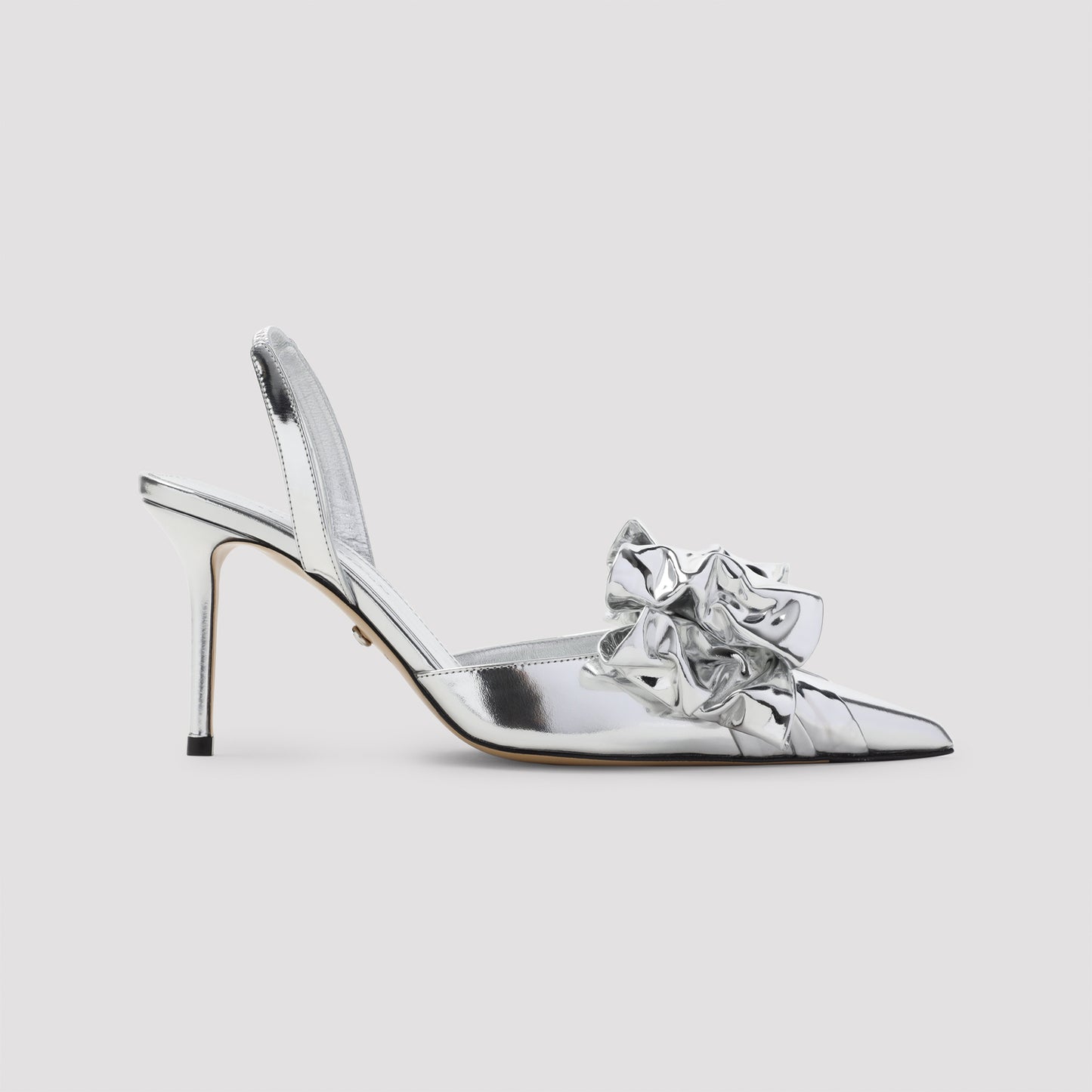 le cadeau silver wrapped leather pumps-image-3