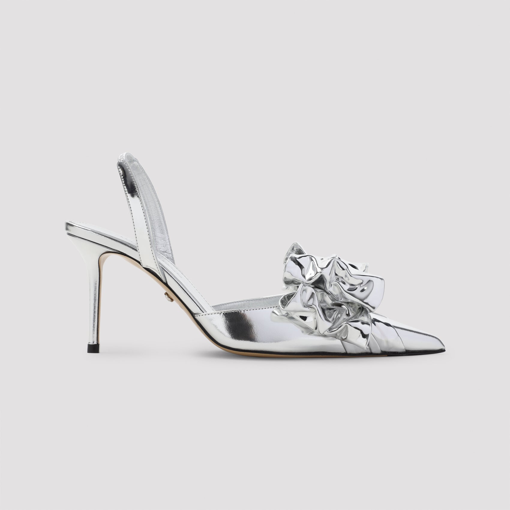 le cadeau silver wrapped leather pumps-image-3