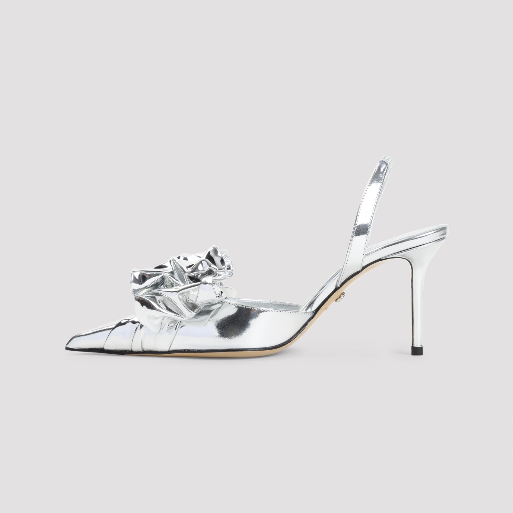 le cadeau silver wrapped leather pumps-image-4